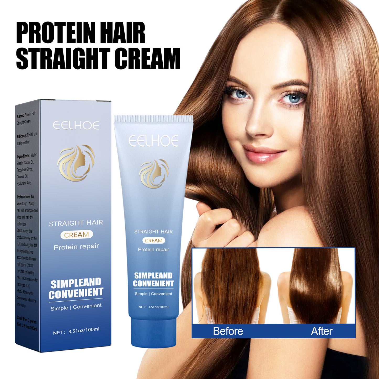 EELHOE Protein Corrective Hair Straightening Cream