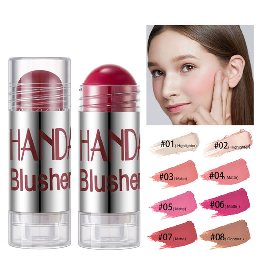 Cheek Blusher Shimmer Blush Stick Face Makeup