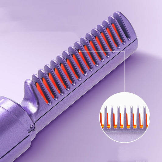 Wireless Hair Straightener Curler Comb Fast Heating