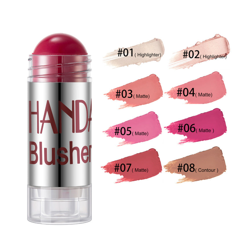 Cheek Blusher Shimmer Blush Stick Face Makeup